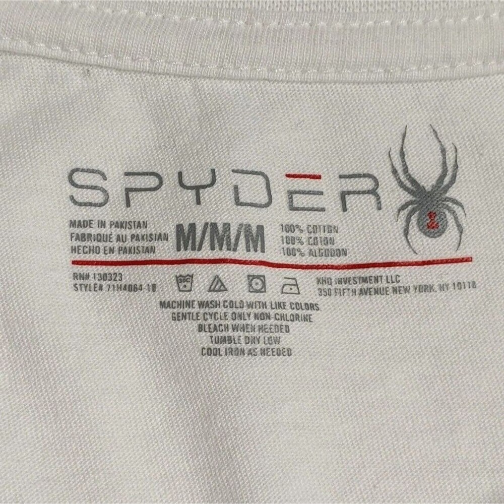 Spyder T-Shirt Boys Youth Size Medium Long Sleeves Crewneck Tee White M - Picture 4 of 4